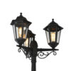Polycarbonate 6 Panel Triple Head Tall Post Lantern - Image 3