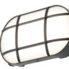 Capella 15w LED Oval Grid Bulkhead IP65 Blk - Image 2