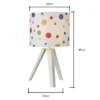 Glow Coloured Dots Tripod Table Lamp, White - Image 7