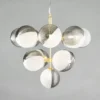 Emile Ceiling Pendant with Smoked and Opal Glass Shades, Satin Brass - Image 6