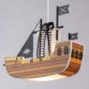 Glow Pirate Ship Ceiling Pendant Light, Brown - Image 6