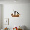 Glow Pirate Ship Ceiling Pendant Light, Brown - Image 2