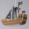 Glow Pirate Ship Ceiling Pendant Light, Brown - Image 5