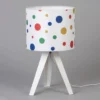 Glow Coloured Dots Tripod Table Lamp, White - Image 2