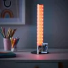 Glow Shimmer Colour Changing LED Cylinder Table Lamp, Chrome - Image 2
