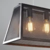 Mesh 3 Light Diner Pendant Bar, Antique Bronze - Image 3