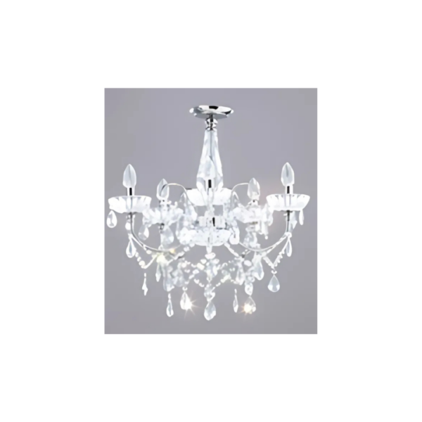 Edith Flush Ceiling Light - Chrome/Clear