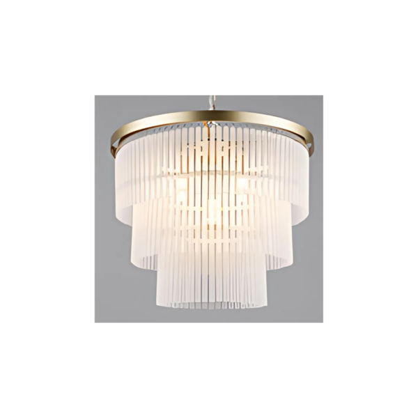 Aubrey 5 Light Pendant - Brass/Frosted