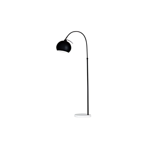 Benson Curved Floor Lamp - Satin black metal