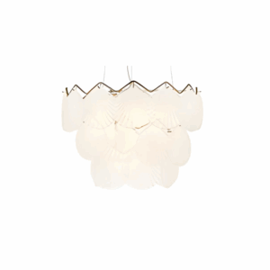 FROSTED GLASS DISC SUPER CHANDELIER