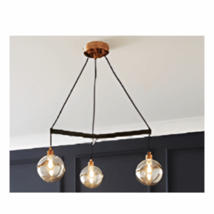 JUNIPER COPPER & BLACK 3 LIGHT PENDANT