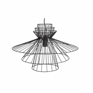 Grace large wire black pendant