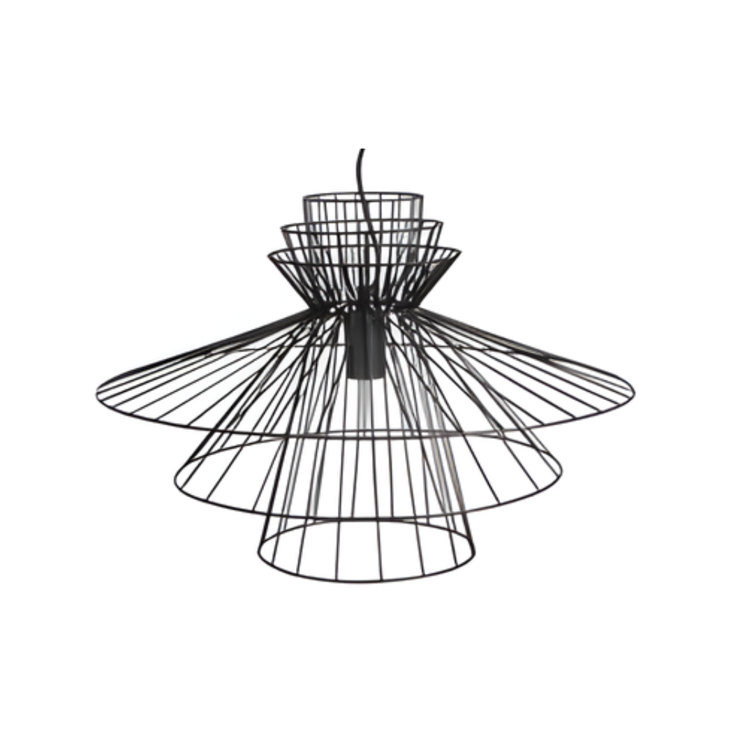 Grace large wire black pendant