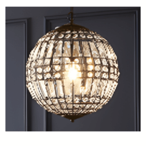 Leanne Small Crystal Ball Pend Bronze