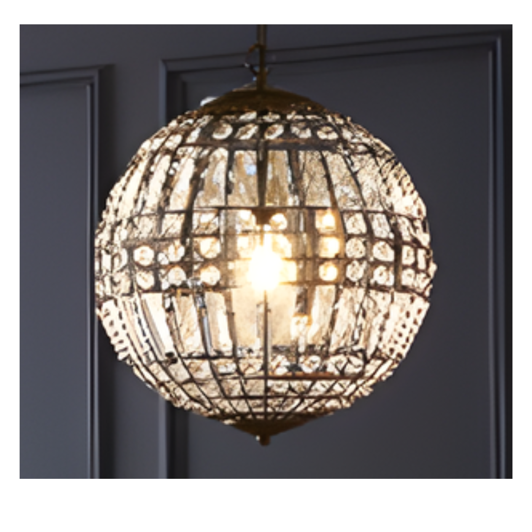 Leanne Small Crystal Ball Pend Bronze