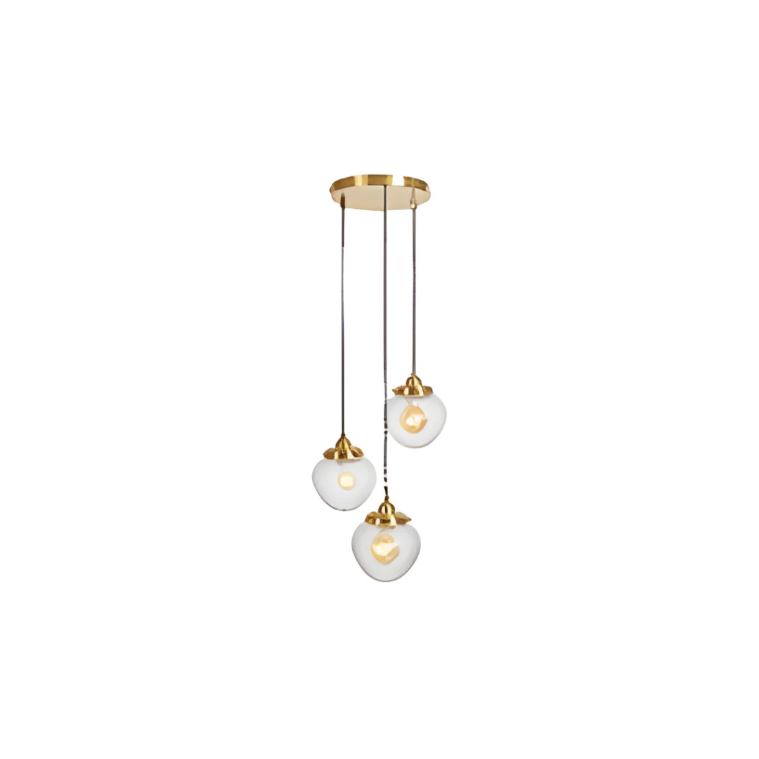 Betty 3 Light Brass Cascading Brass/Clear