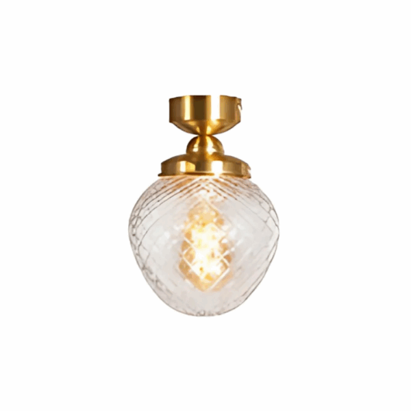Betty 1 Light Brass Flush  Brass/Clear