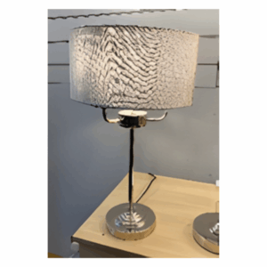 Henry 3 Light Table Lamp Polished Nik/Grey