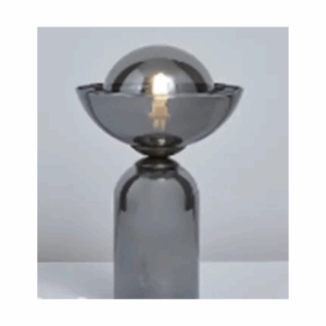 BIRCH Smoked Black Glass Table Lamp