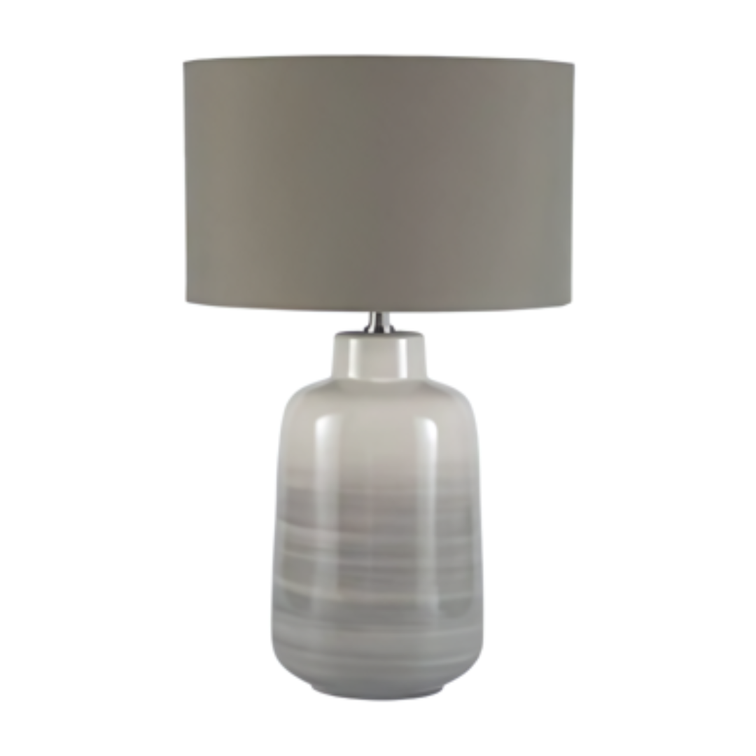 Cherry Ombre Grey ceramic table lamp