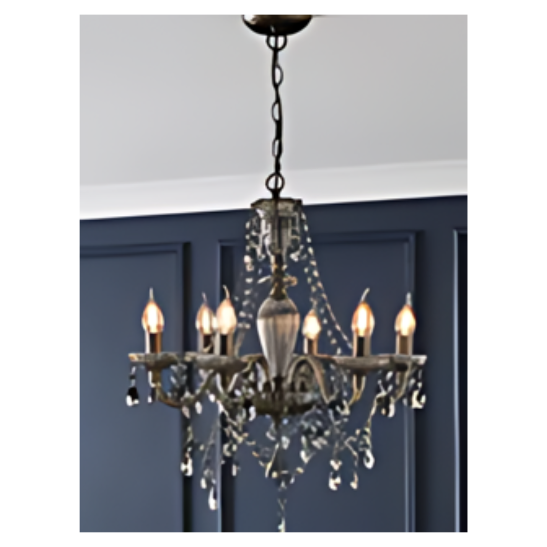 Darlia 6 Light Pendant Pewter