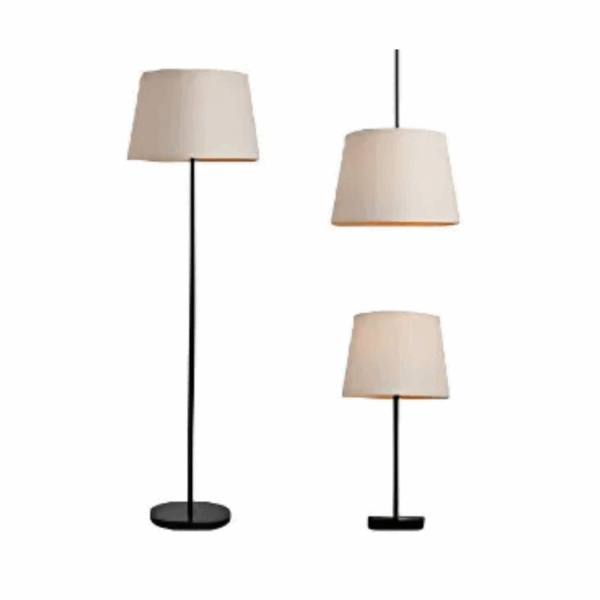 Brie Floor Table & Easyfit Set Black & Natural