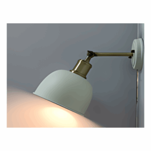 Dale Galley 1 light wall light Satin Ivory/Ant Brass