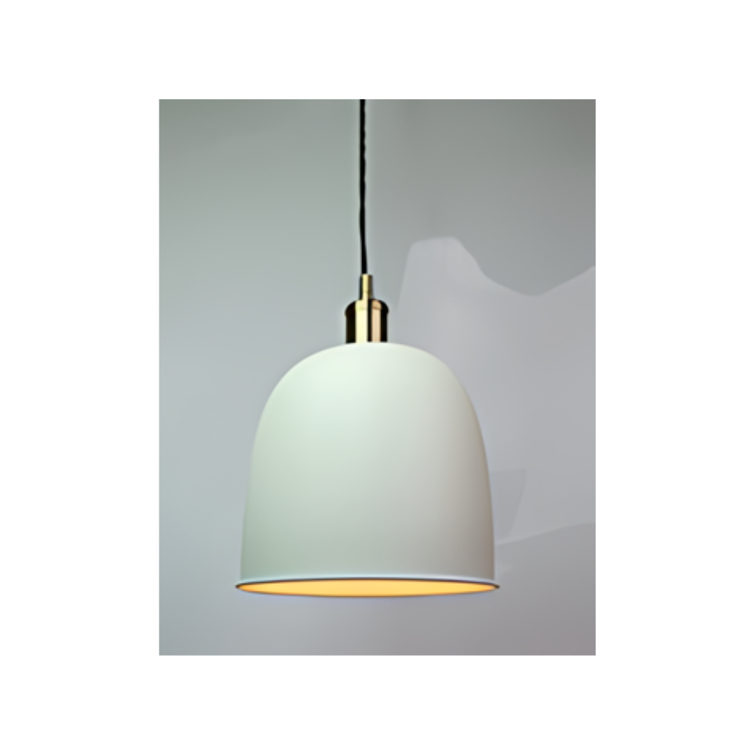 Dale Galley Pendant Satin Ivory/Ant Brass