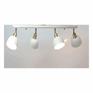 Dale Galley 4 light Spot light Satin Ivory/Ant Brass