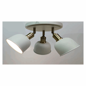 Dale Galley 3 light Spot light Satin Ivory/Ant Brass