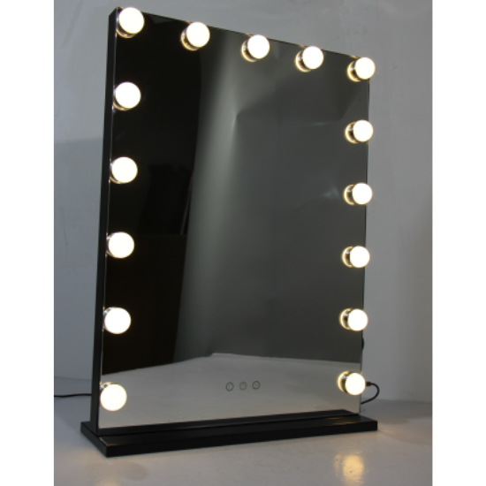 HOLLYWOOD PORTRAIT MIRROR CCT, BLACK - HW003/BL