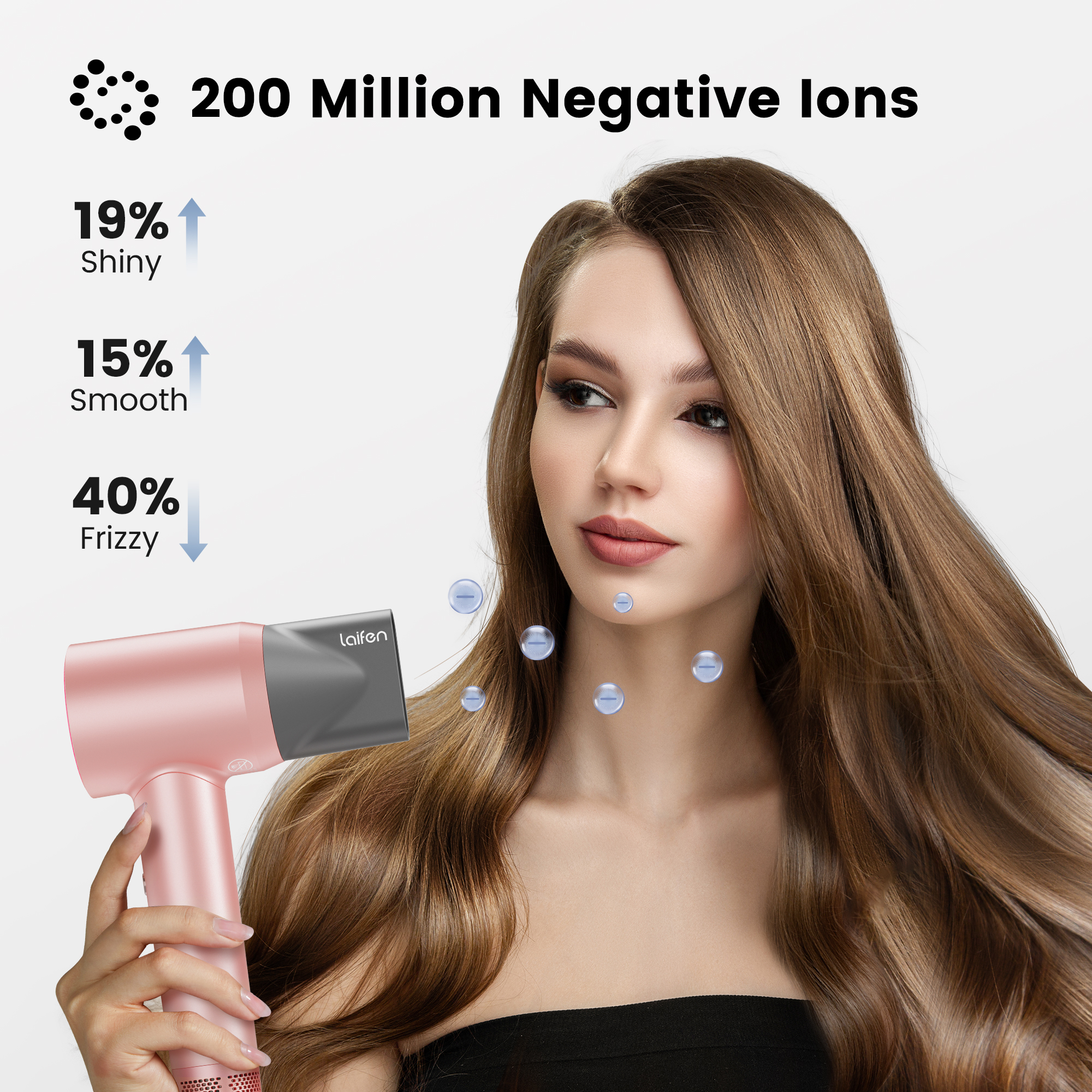 Laifen Swift Special - High Speed Hairdryer with 3 Nozzles (Pink) - Image 4