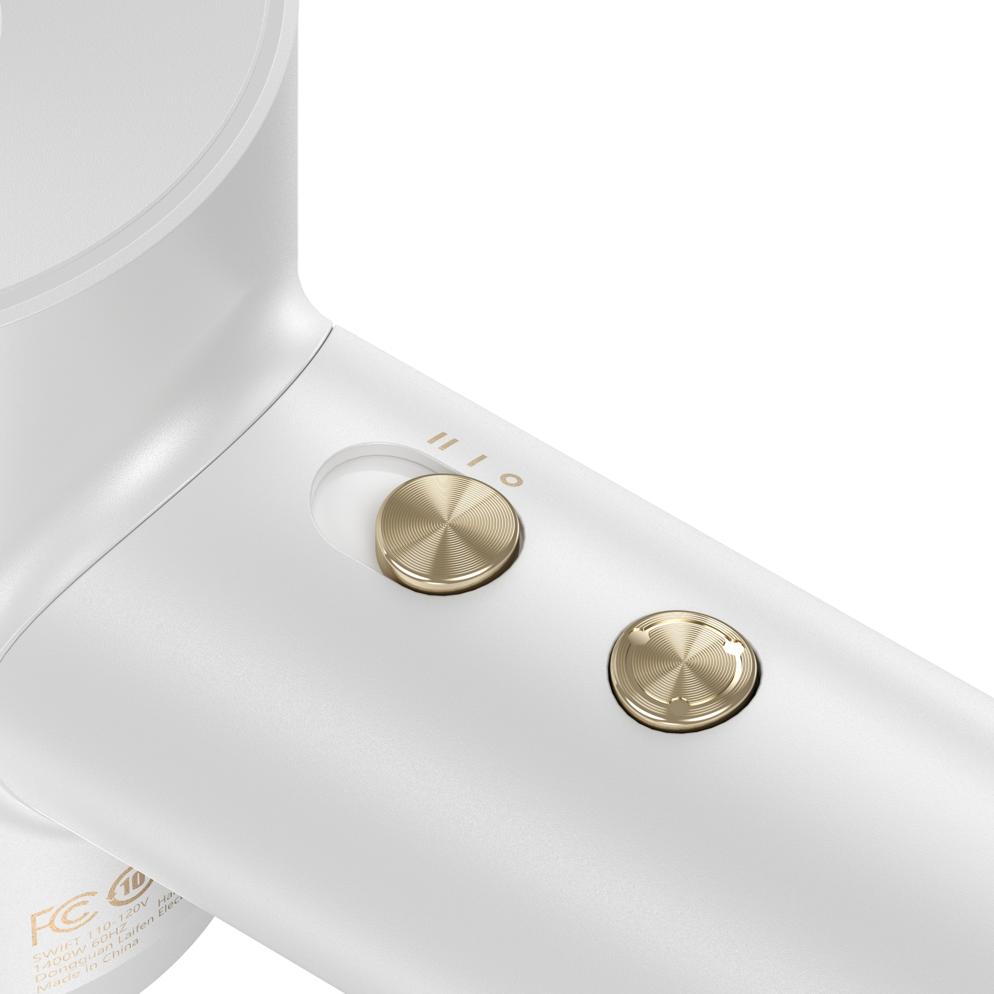 Laifen Swift Premium - High Speed Hairdryer with Attachments & Carry Case (White/Gold) - Image 5