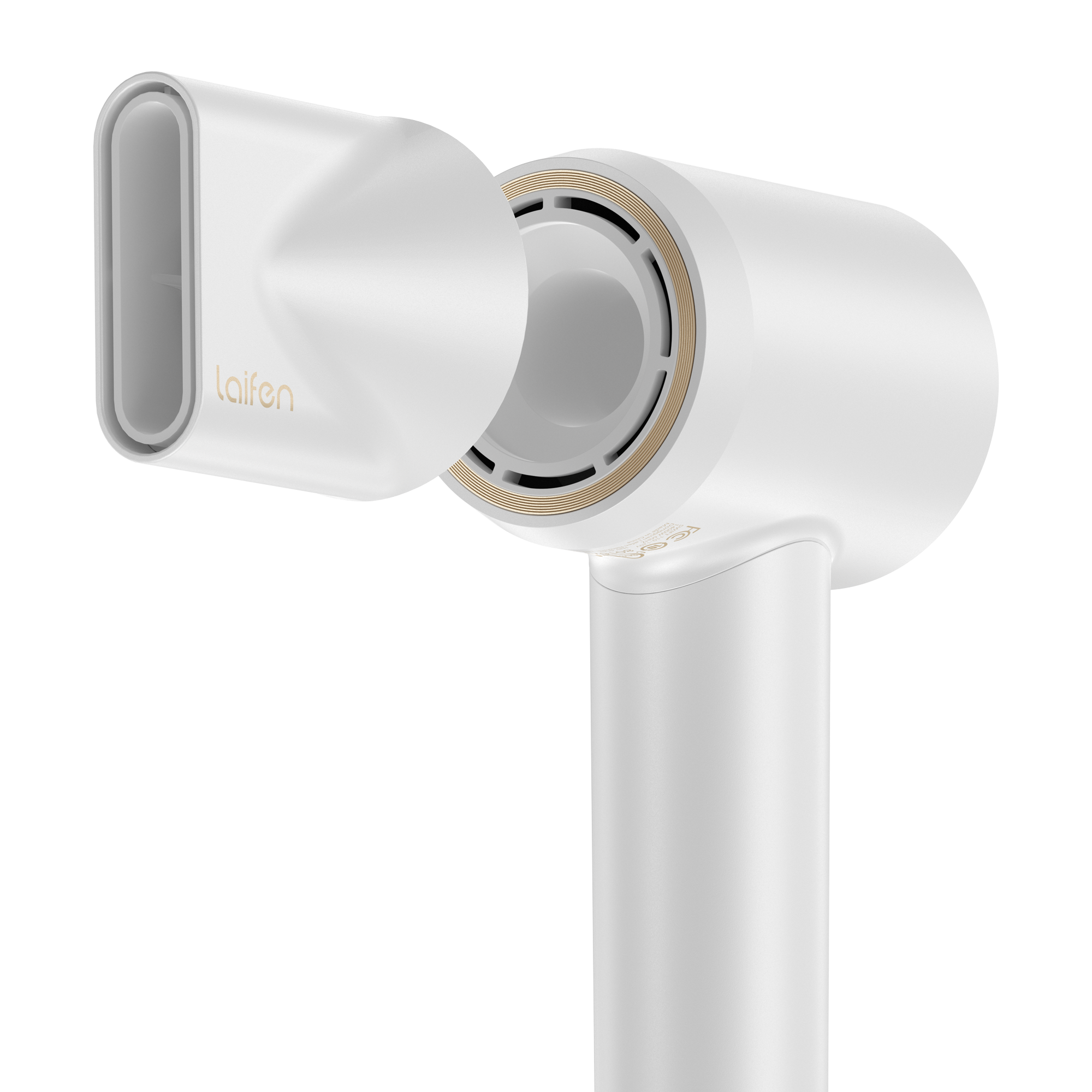 Laifen Swift Premium - High Speed Hairdryer with Attachments & Carry Case (White/Gold) - Image 3