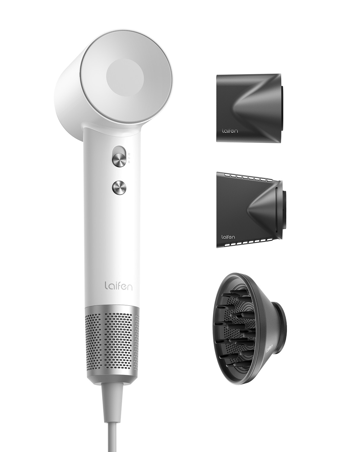 Laifen Swift Special - High Speed Hairdryer with 3 Nozzles (White)