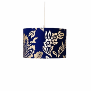 MICA VELVET & GOLD PRINT SHADE 30cm