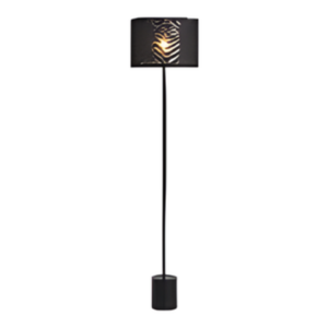 Oliver Marble Base Shade Floor Lamp Black