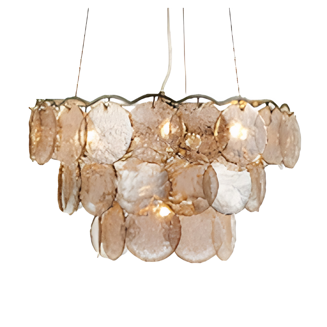 SMOKED GLASS DISC SUPER CHANDELIER