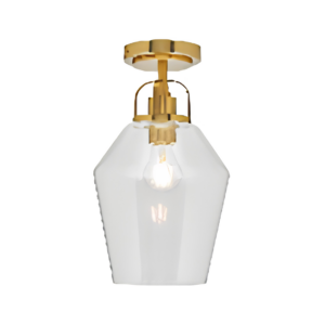 Saskia Bubble Glass & Warm Satin Brass Flush