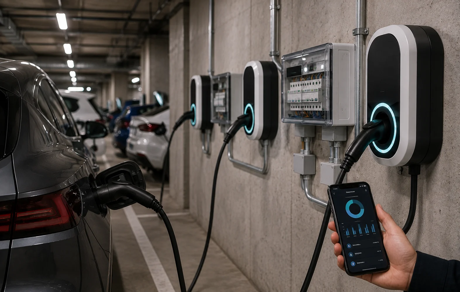 EV charging metering and billing in shared parking