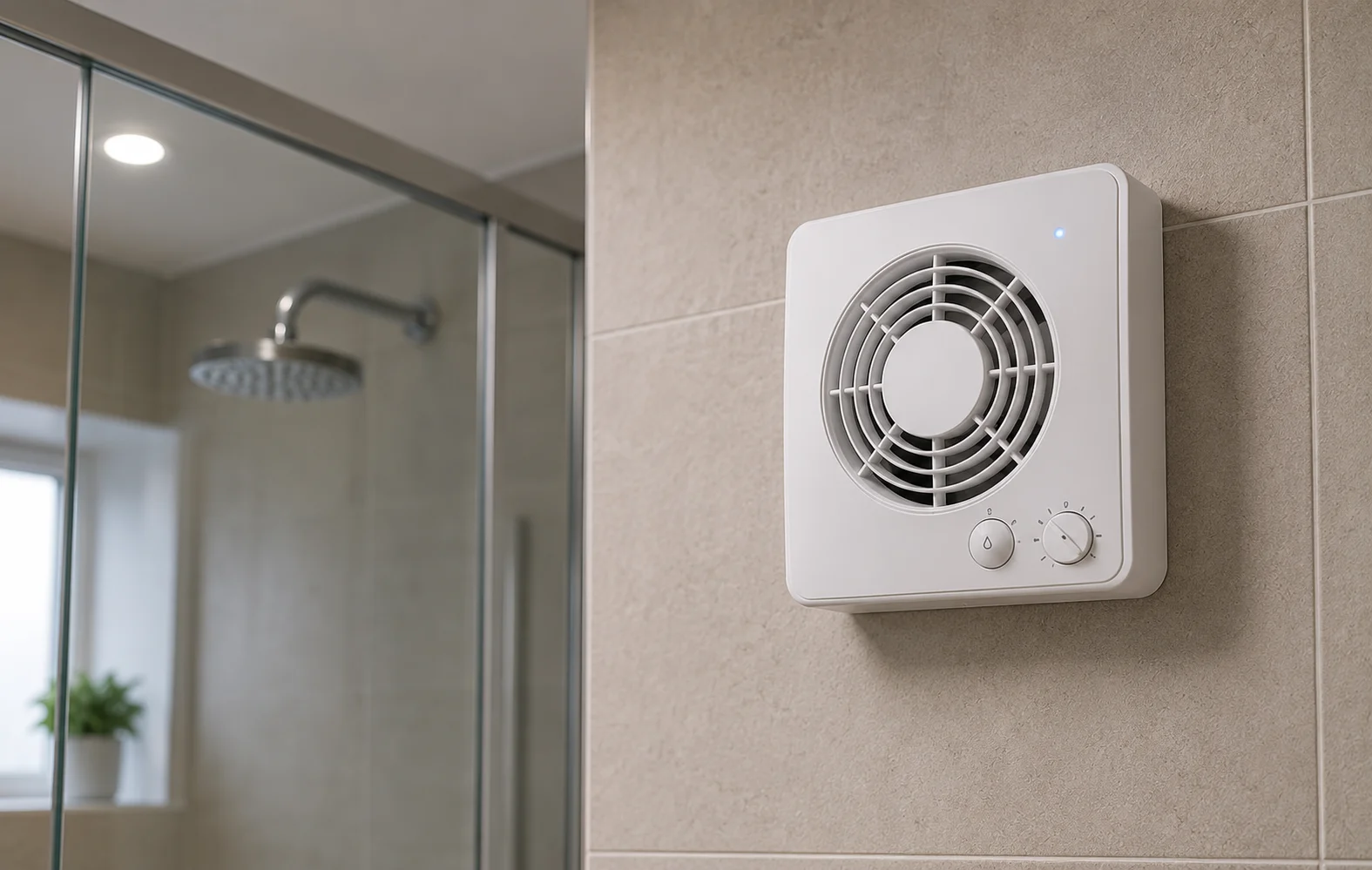 Extractor fan with humidistat and timer