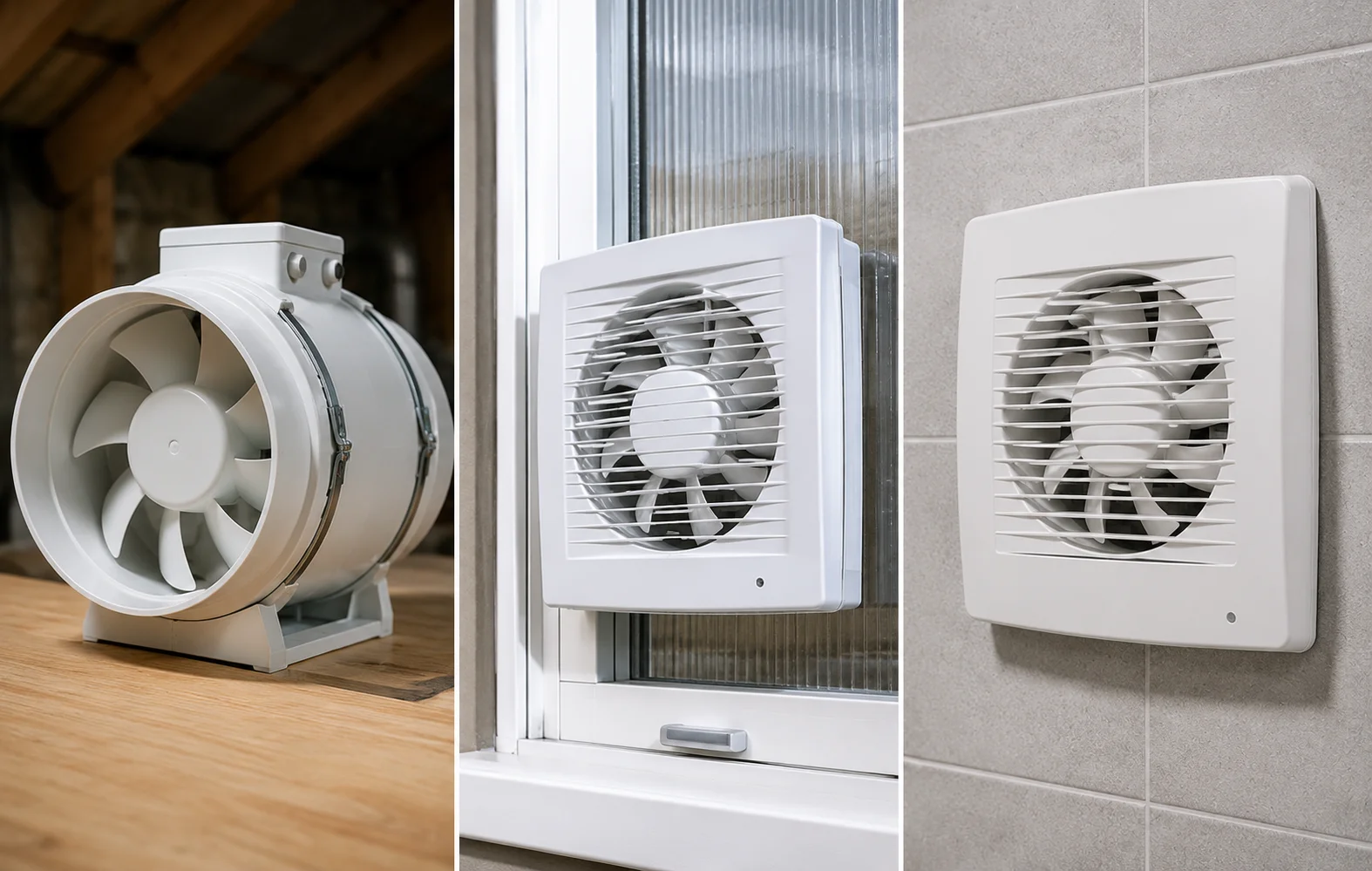 Inline, window and wall extractor fans compared